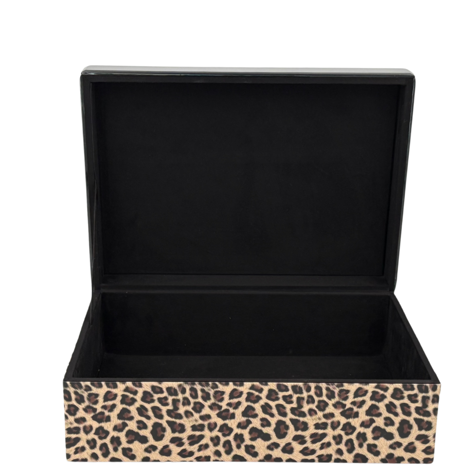 Leopar Kaplanlı Dekoratif Kutu