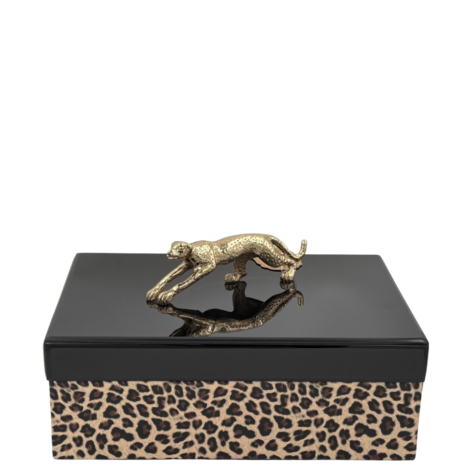 Leopar Kaplanlı Dekoratif Kutu