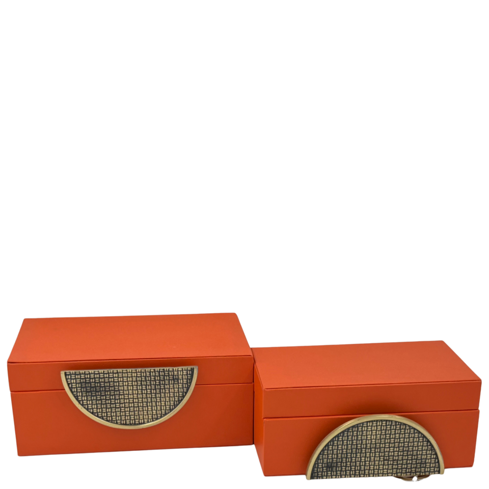 İkili Obje Kutu Hasır Desen