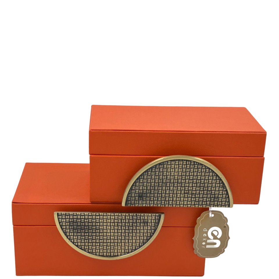 İkili Obje Kutu Hasır Desen