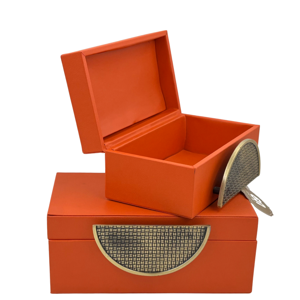 İkili Obje Kutu Hasır Desen