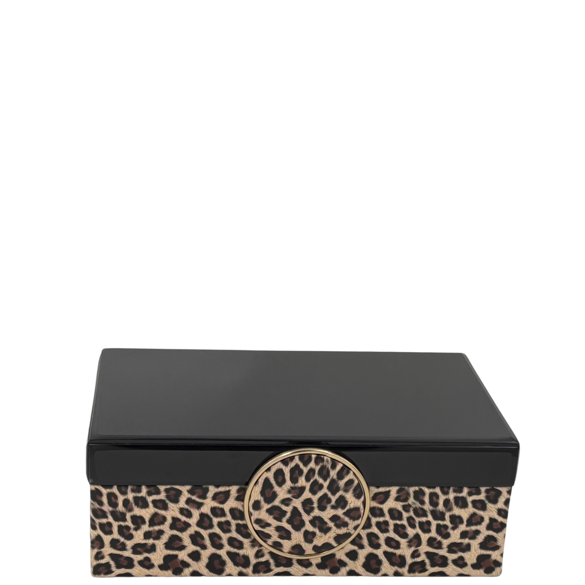 Leoparlı Siyah Dekoratif Kutu