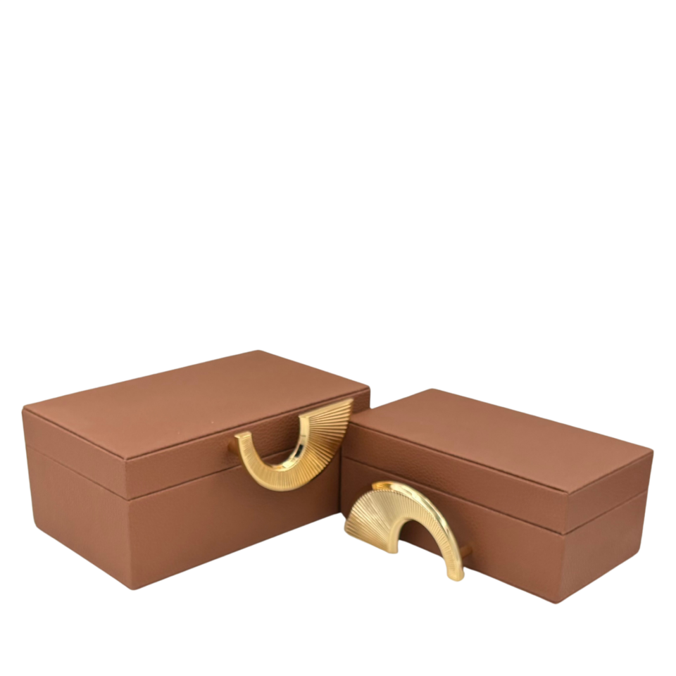 Gerçek Deri İkili Dekoratif Kutu