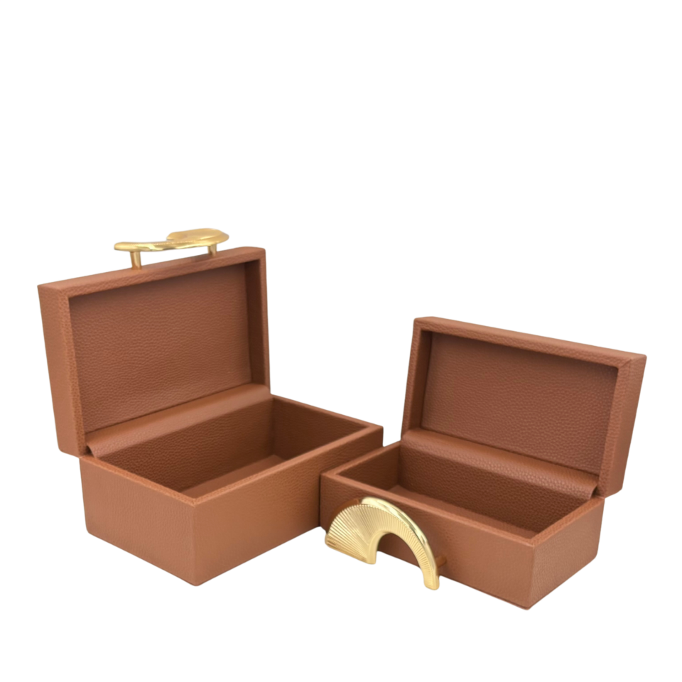 Gerçek Deri İkili Dekoratif Kutu