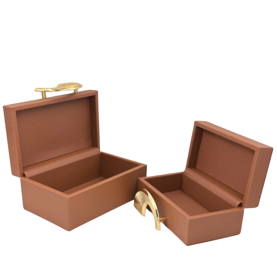 Gerçek Deri İkili Dekoratif Kutu