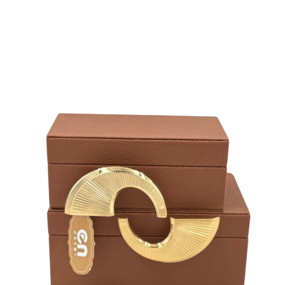 Gerçek Deri İkili Dekoratif Kutu