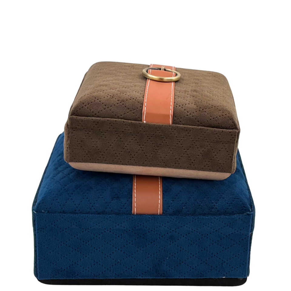 Lacivert Kadife Dekoratif Kutu