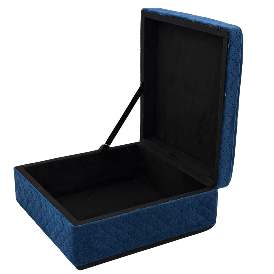 Lacivert Kadife Dekoratif Kutu