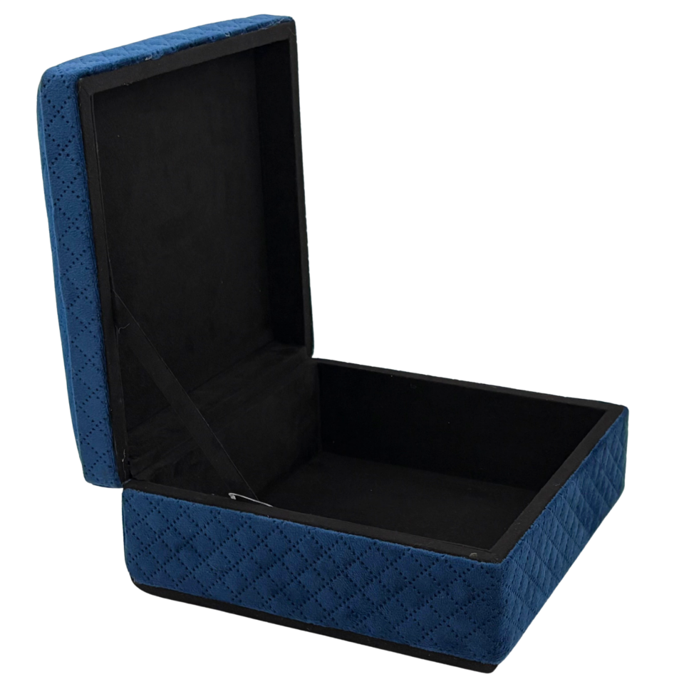 Lacivert Kadife Dekoratif Kutu