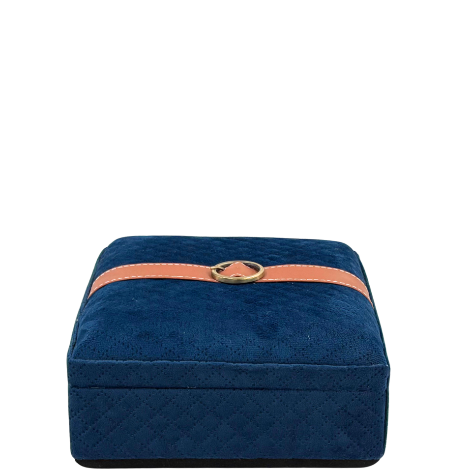 Lacivert Kadife Dekoratif Kutu