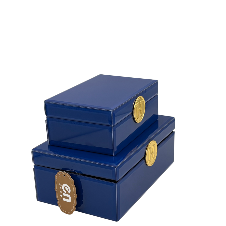 İkili Hermes Cam Dekoratif Kutu