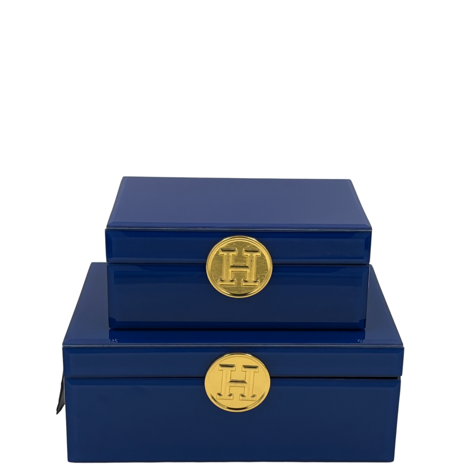 İkili Hermes Cam Dekoratif Kutu