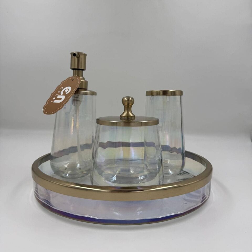 PİRİNÇ BANYO SETİ 4 PARÇA