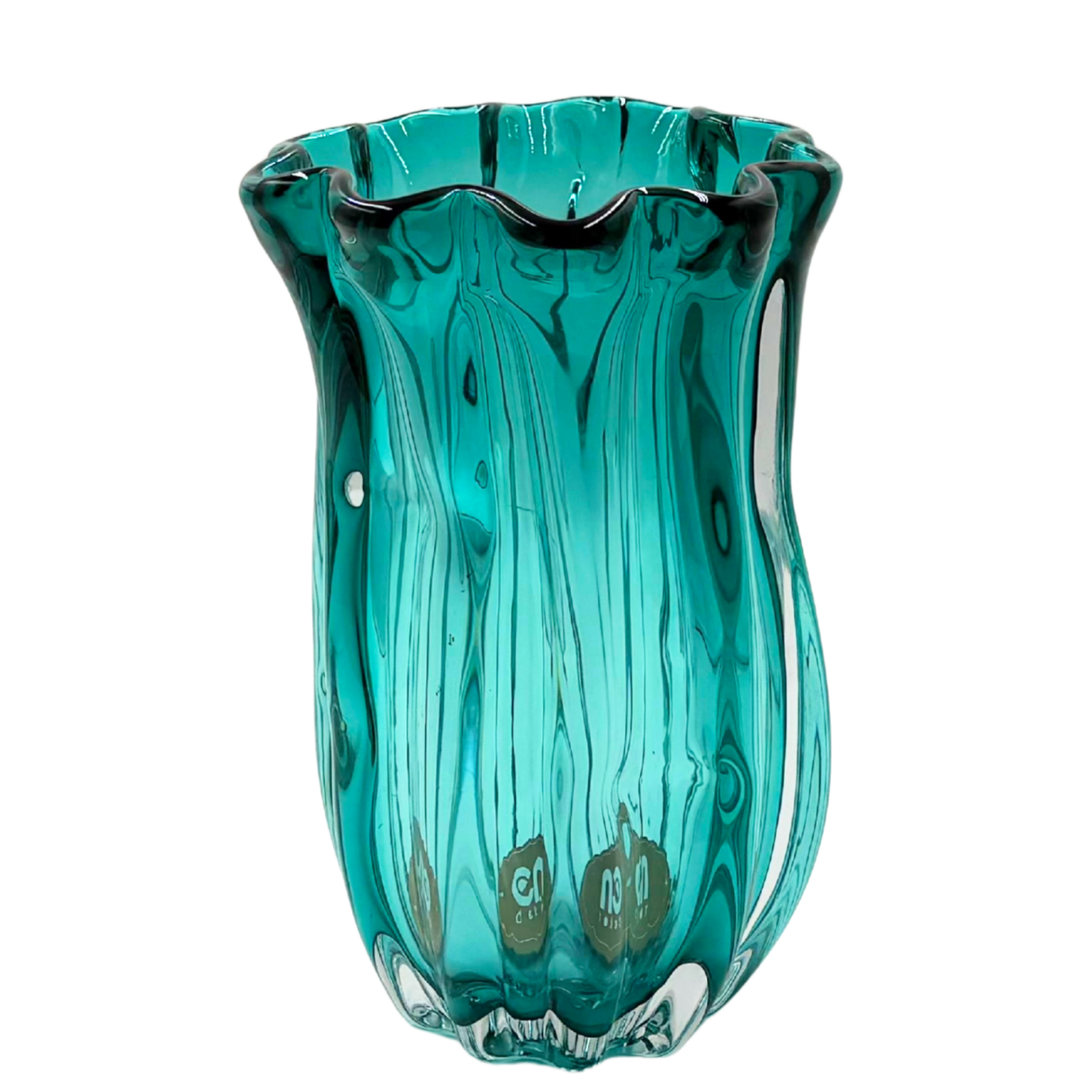 Cam Turkuaz Vazo Küçük