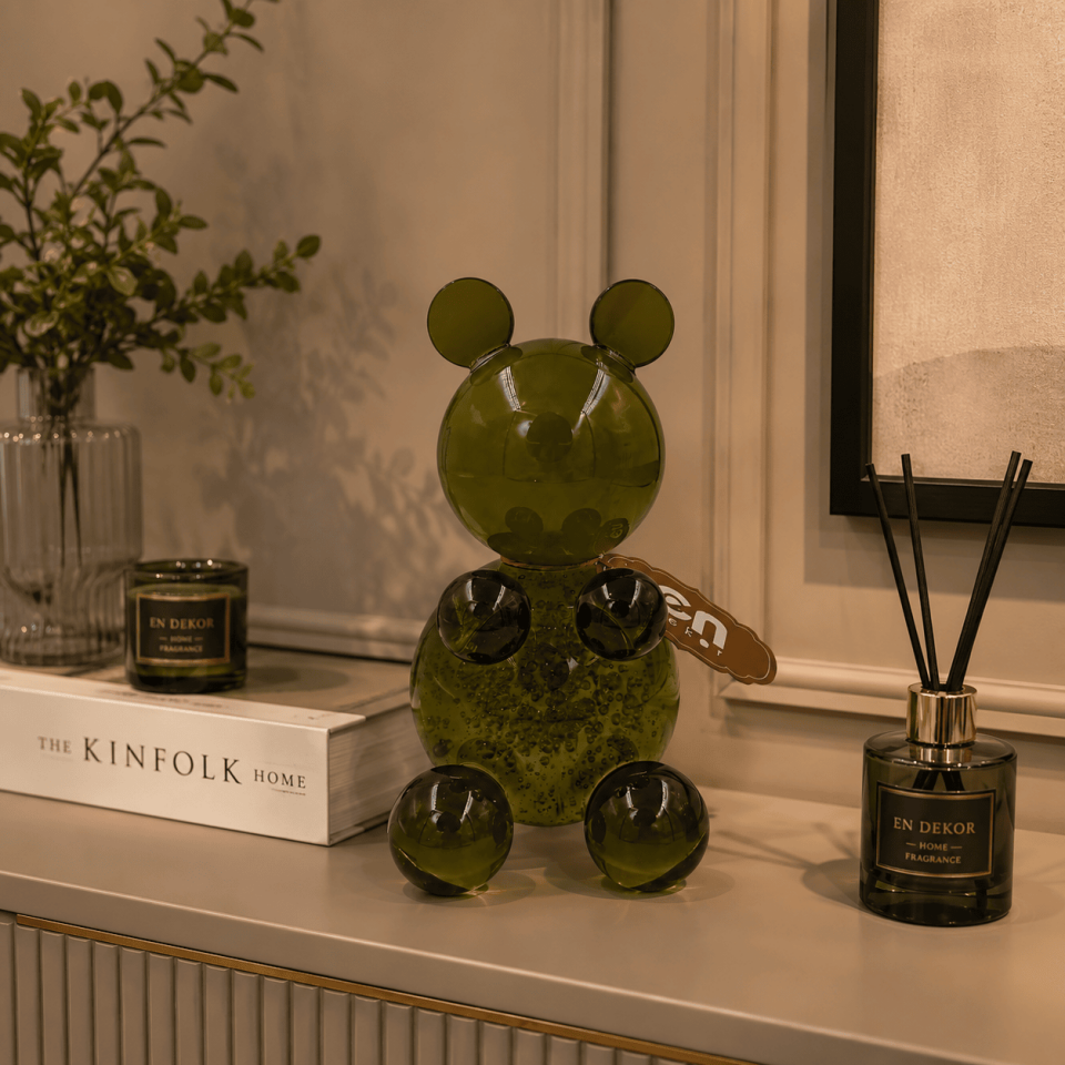 KRİSTAL YEŞİL CAM YUMİ BEAR