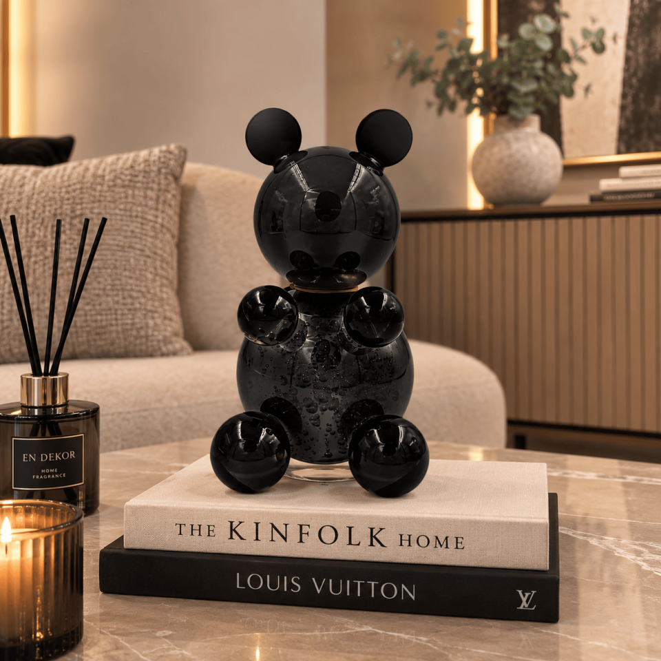 KRİSTAL FÜME CAM YUMİ BEAR