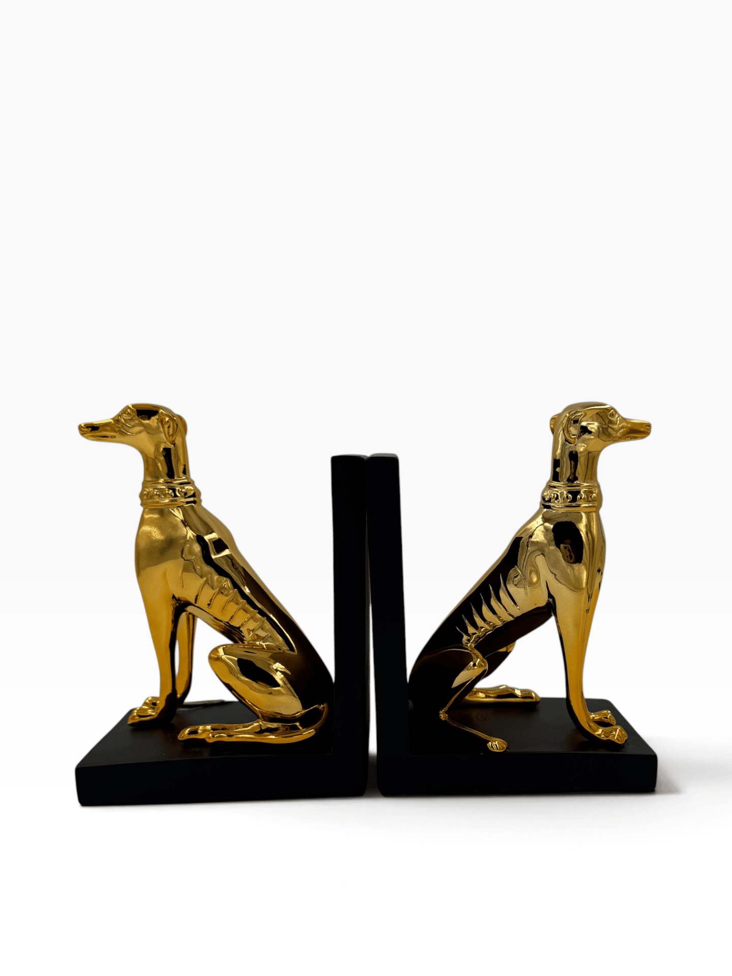 GOLD DÖKÜM KÖPEK FİGÜRLÜ KİTAP TUTUCUv