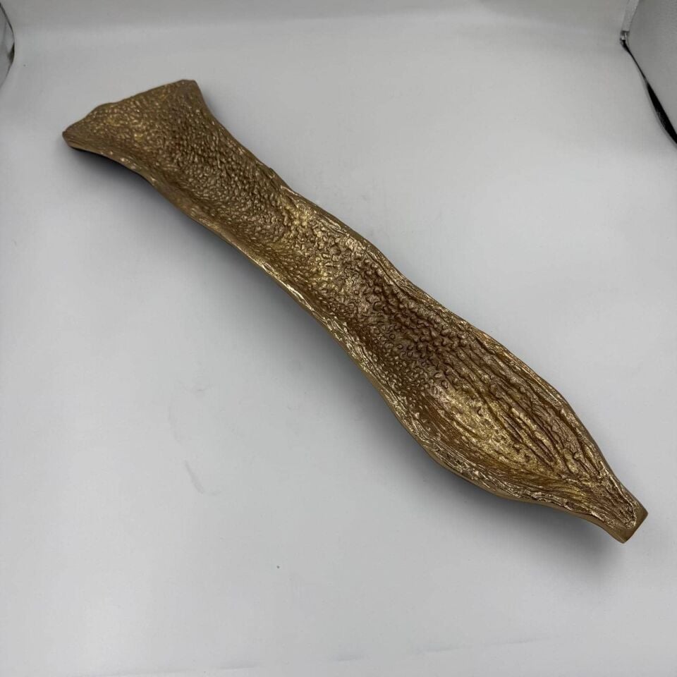 GOLD DÖKÜM DOKULU DEKORATİF SUNUM TABAĞI