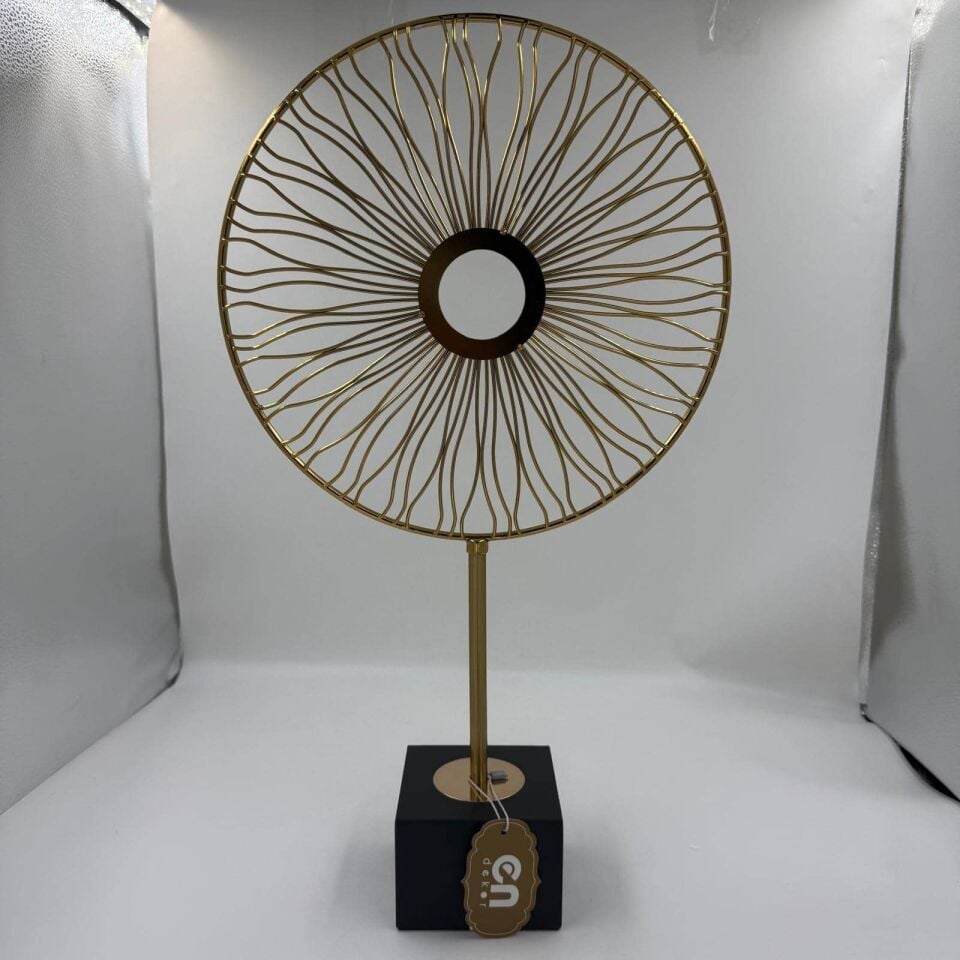 GOLD YUVARLAK METAL DEKORATİF OBJE