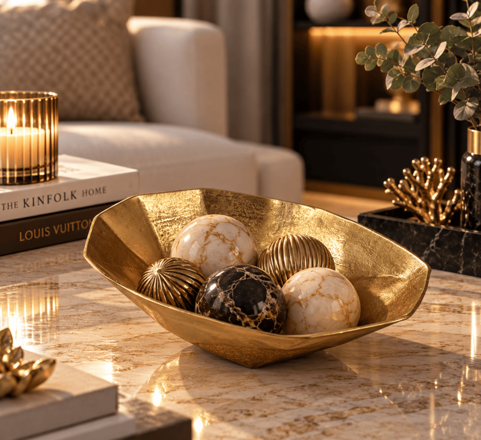 GOLD DÖKÜM DEKORATİF KASE