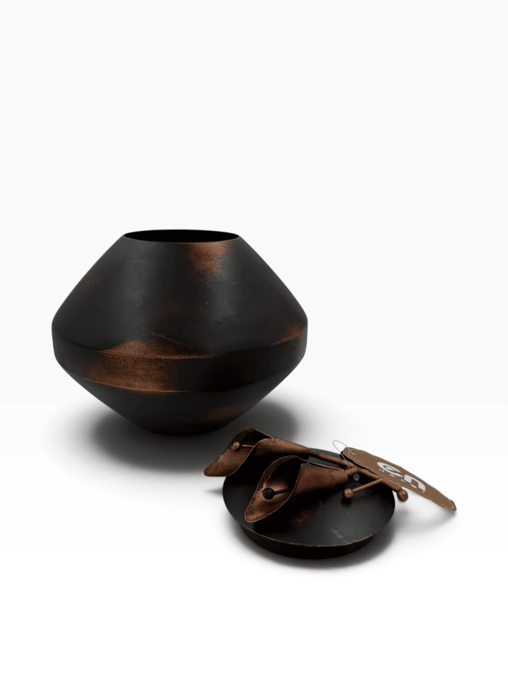 YEŞİL BRONZ SİYAH METAL DEKORATİF KÜP