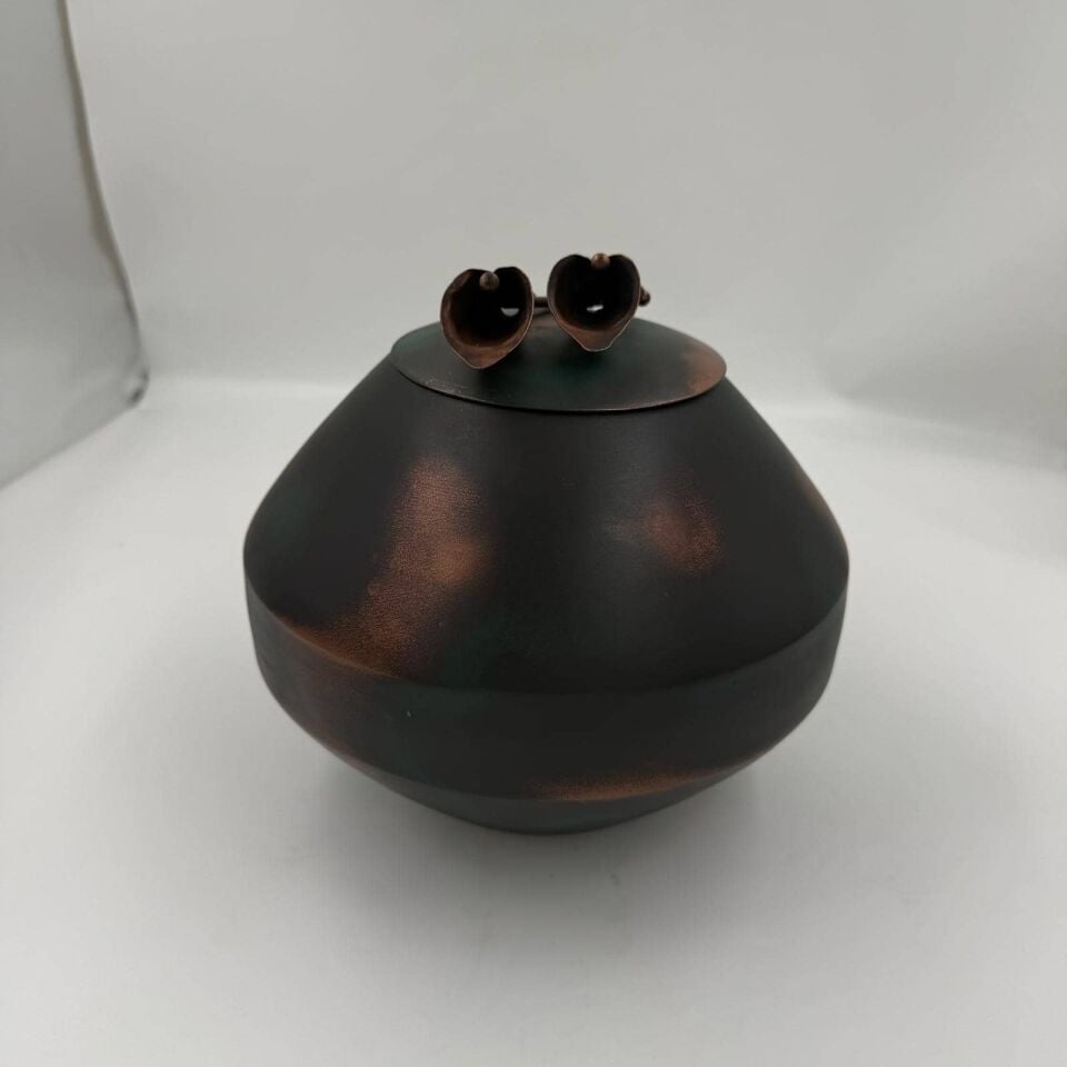 BÜYÜK YEŞİL BRONZ SİYAH METAL DEKORATİF KÜP
