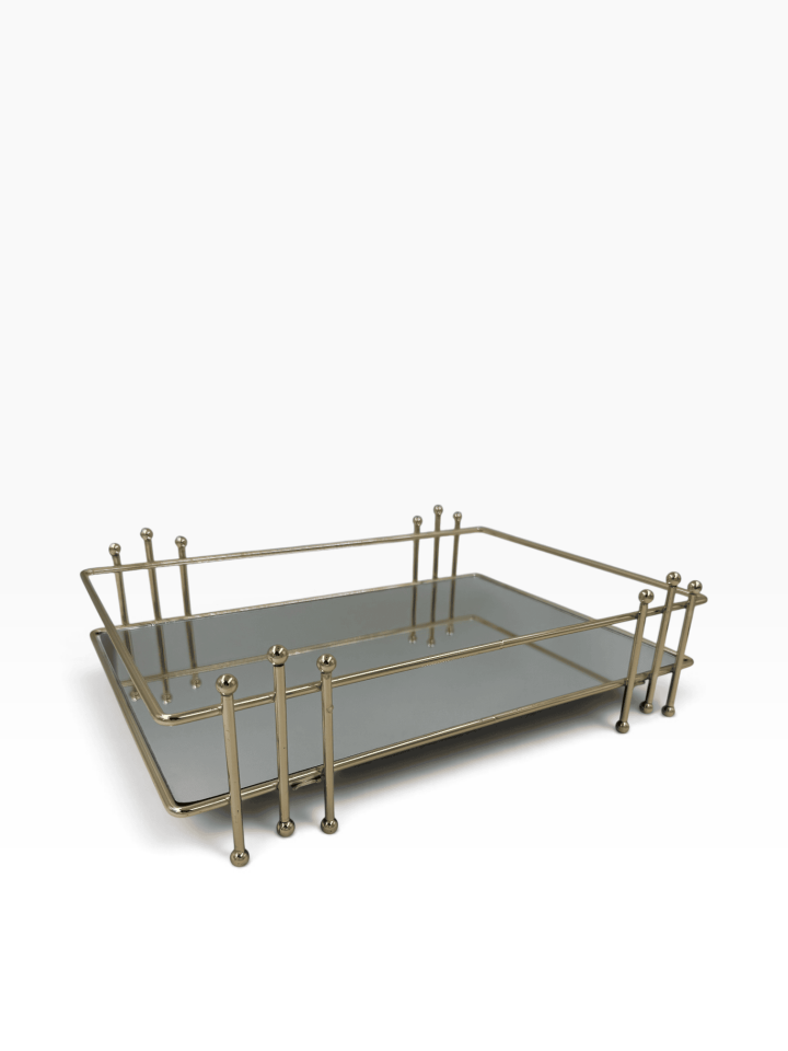 GOLD METAL DEKORATİF TEPSİ