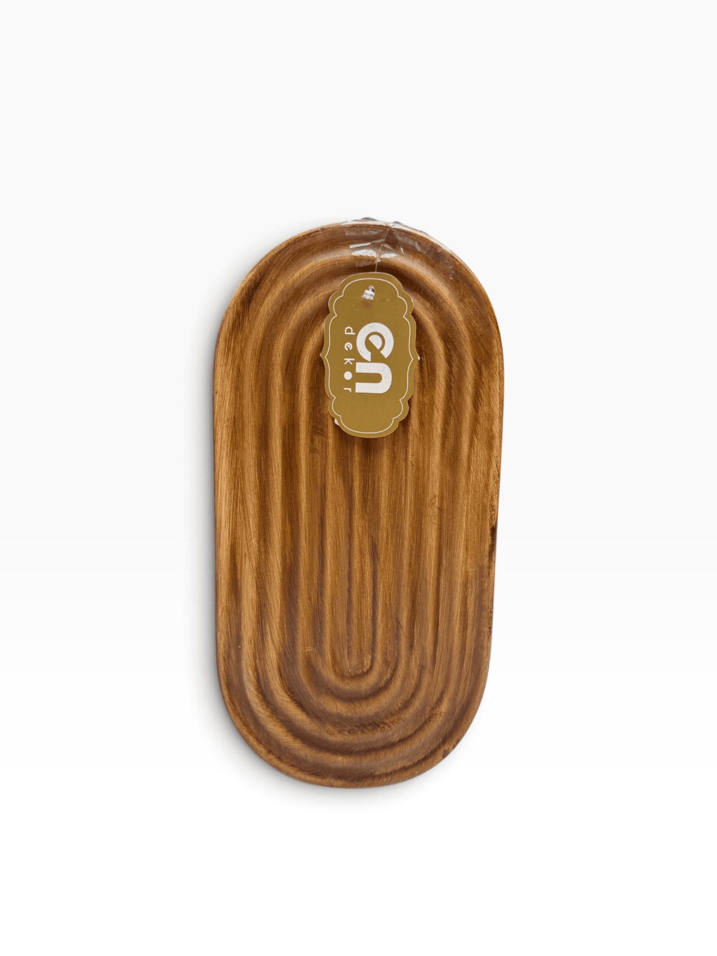 AHŞAP GÖRÜNÜMLÜ SERAMİK OVAL VAZO