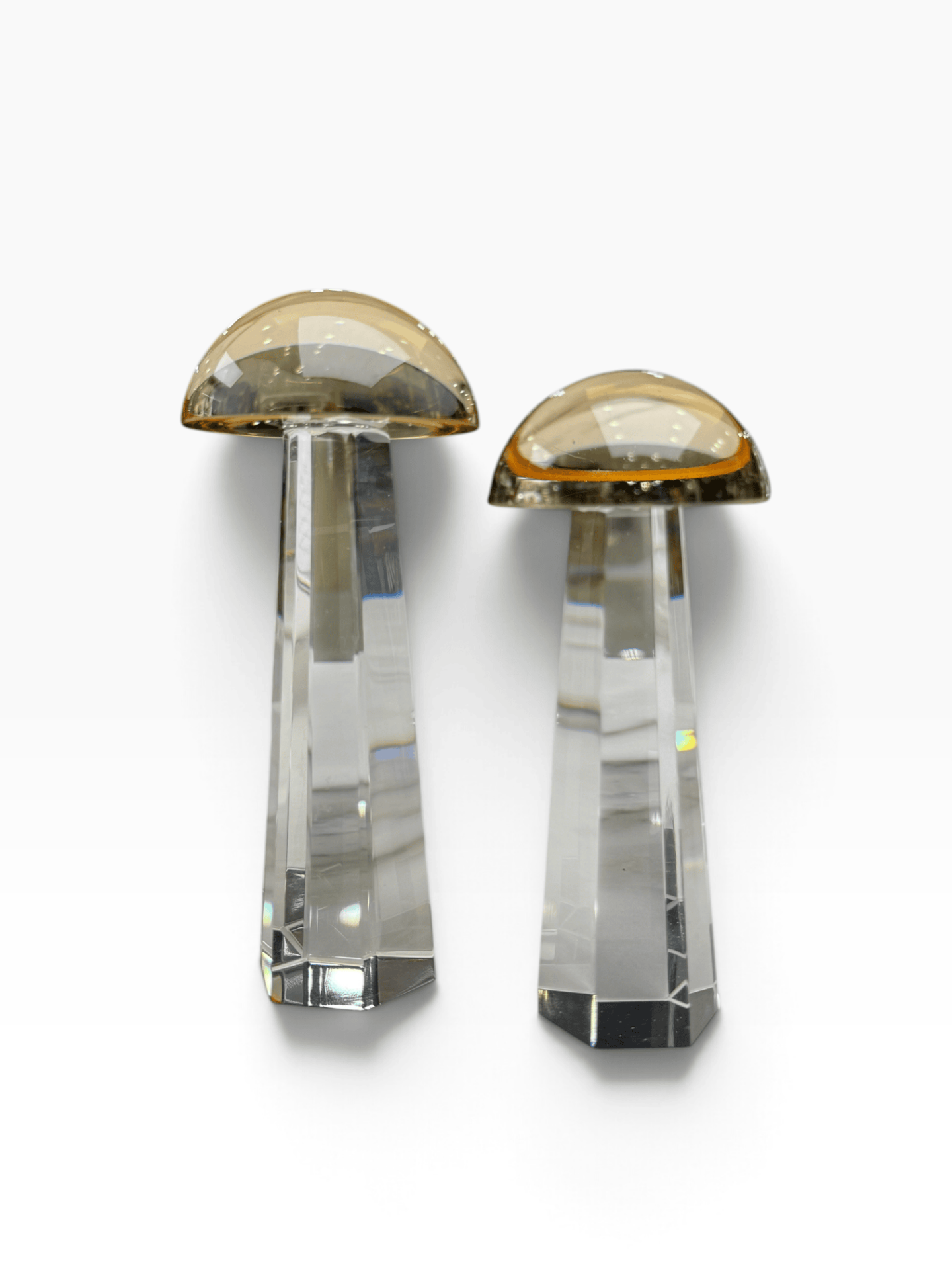 2’Lİ AMBER KRİSTAL MANTAR OBJE