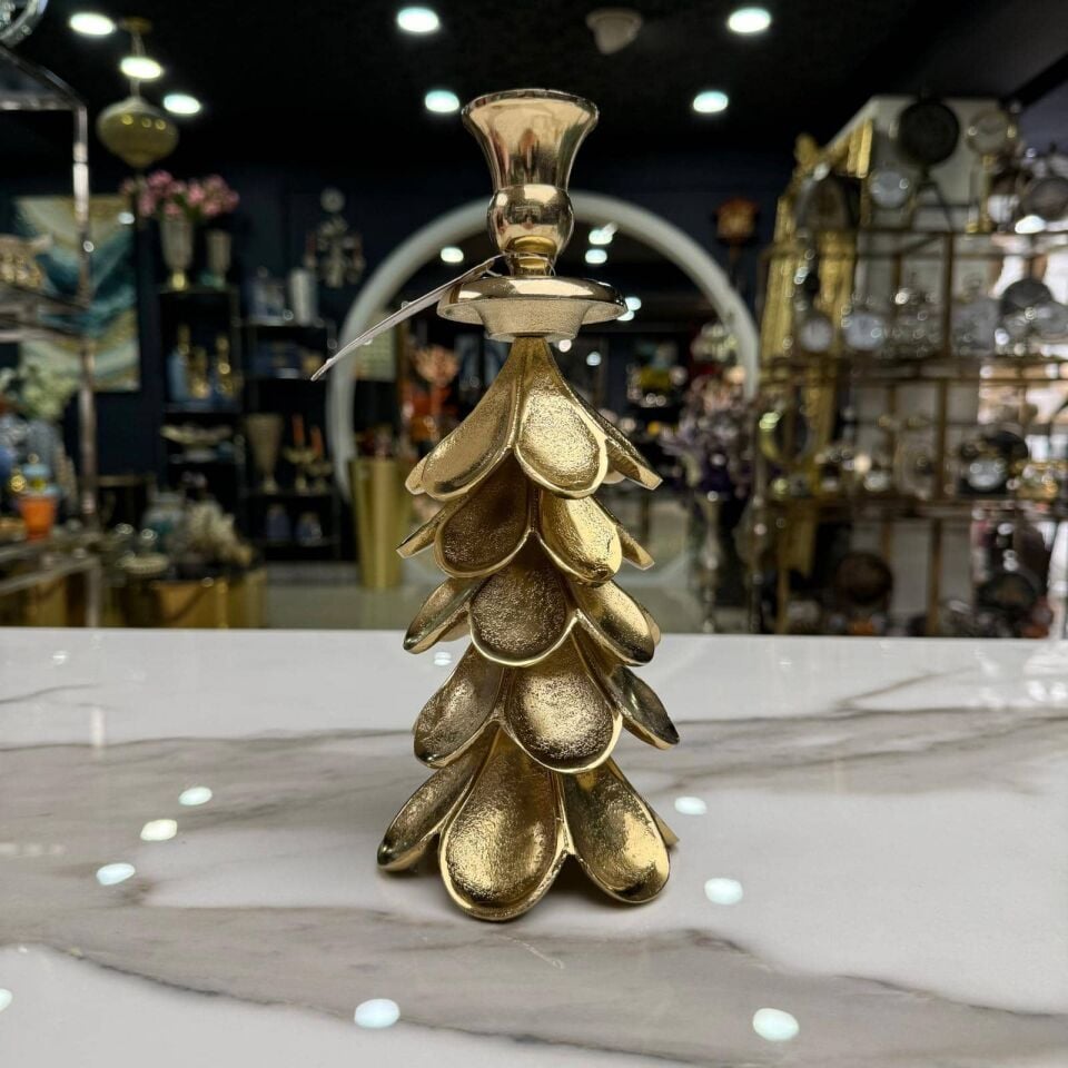 GOLD YAPRAKLI DÖKÜM ŞAMDAN
