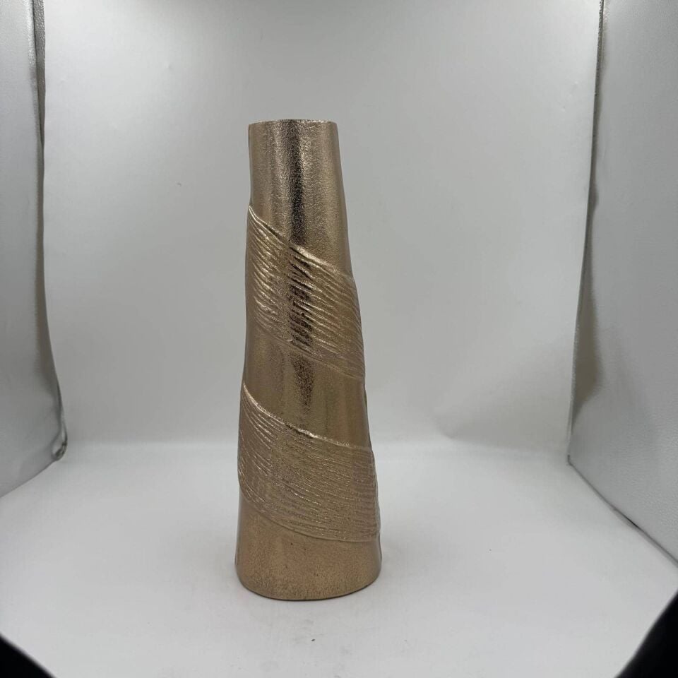 GOLD BURGU DESENLİ KÜÇÜK DEKORATİF VAZO