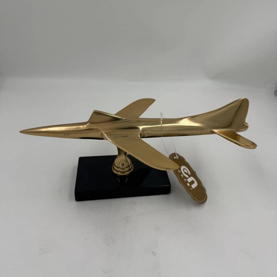 GOLD DÖKÜM UÇAK DEKORATİF OBJE