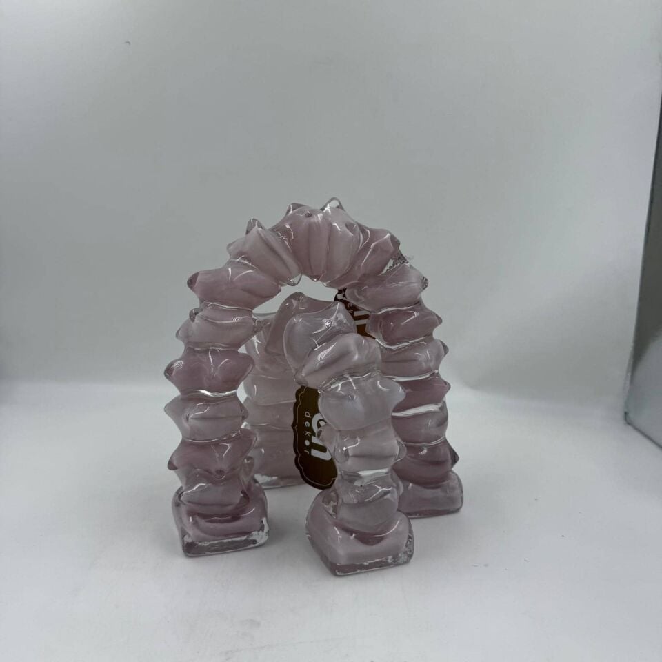 PEMBE KRİSTAL CAM DEKORATİF OBJE