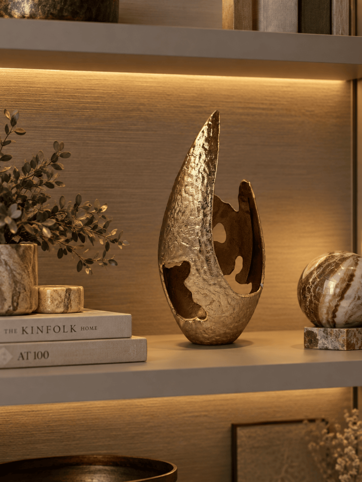 GOLD DÖKÜM SOYUT DEKORATİF OBJE BÜYÜK