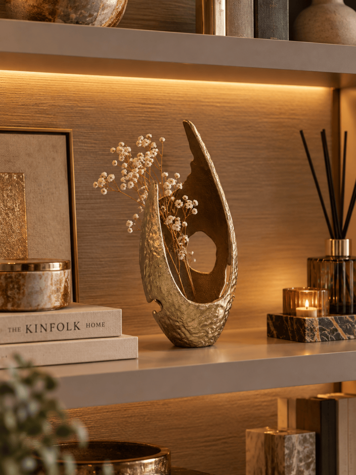 KÜÇÜK GOLD DÖKÜM SOYUT DEKORATİF OBJE