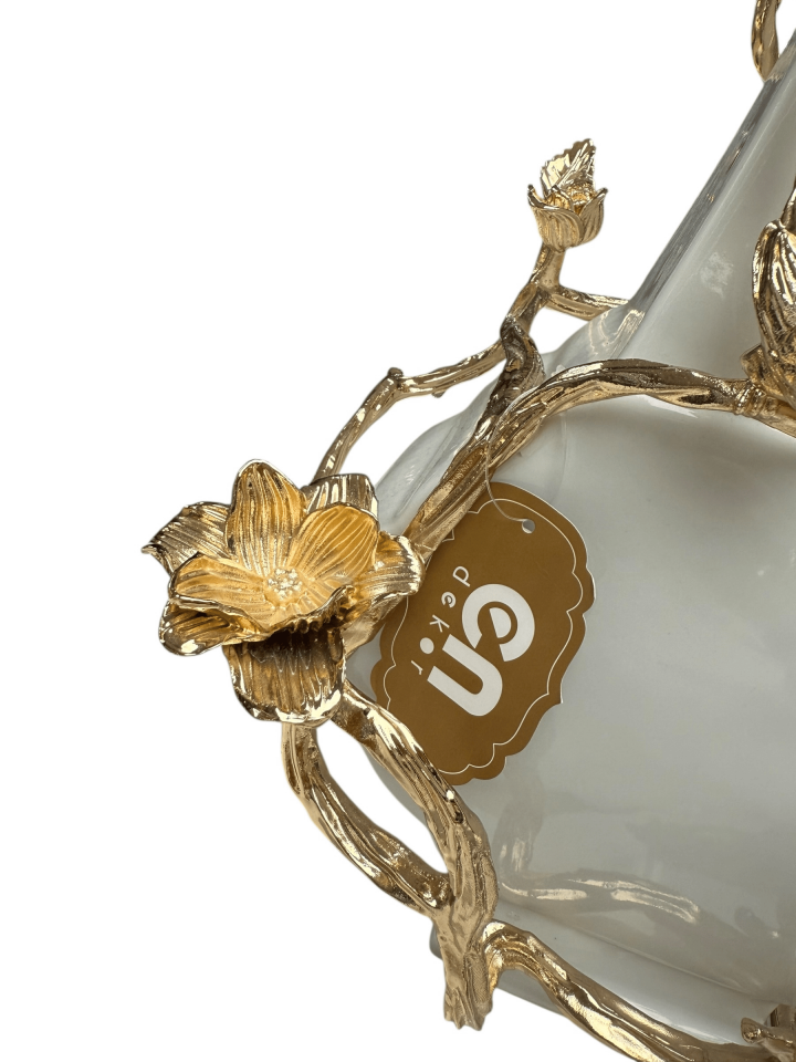 İKİLİ DEKORATİF KUŞLU VAZO