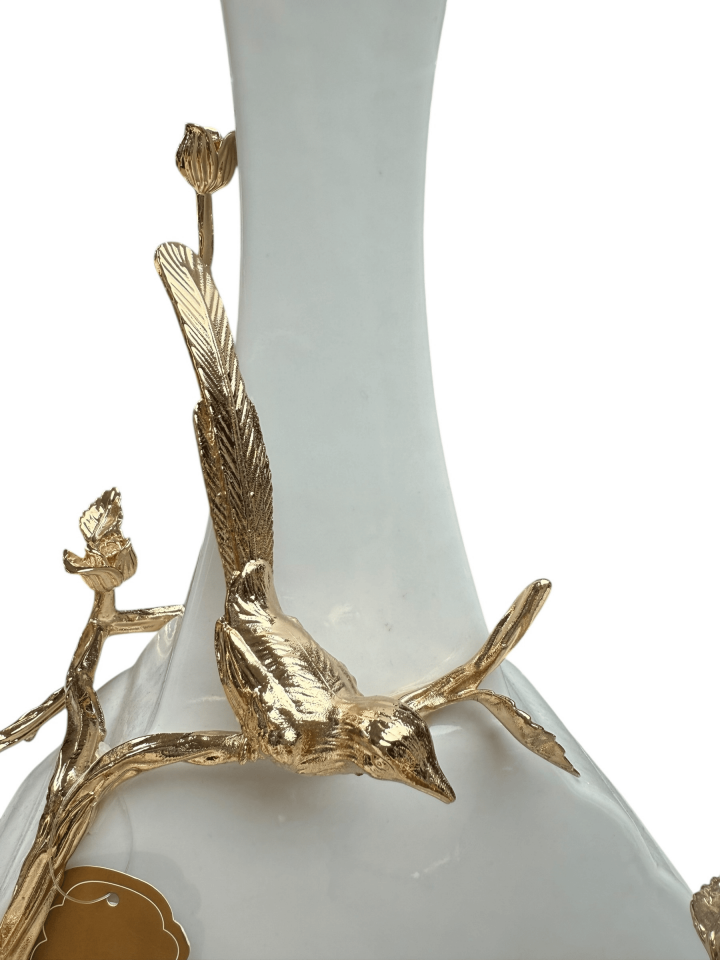 İKİLİ DEKORATİF KUŞLU VAZO