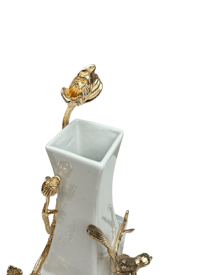 İKİLİ DEKORATİF KUŞLU VAZO