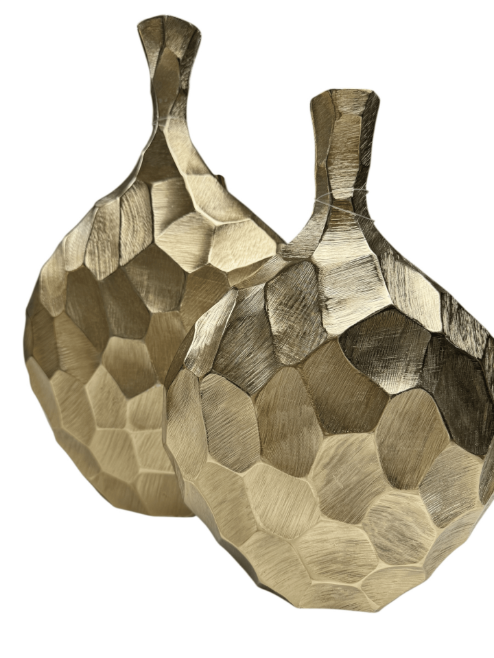 İTHAL DÖKÜM GOLD YUVARLARK YASSI VAZO