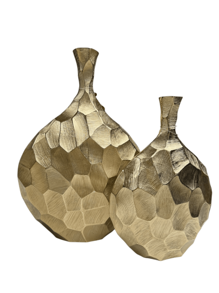 İTHAL DÖKÜM GOLD YUVARLARK YASSI VAZO