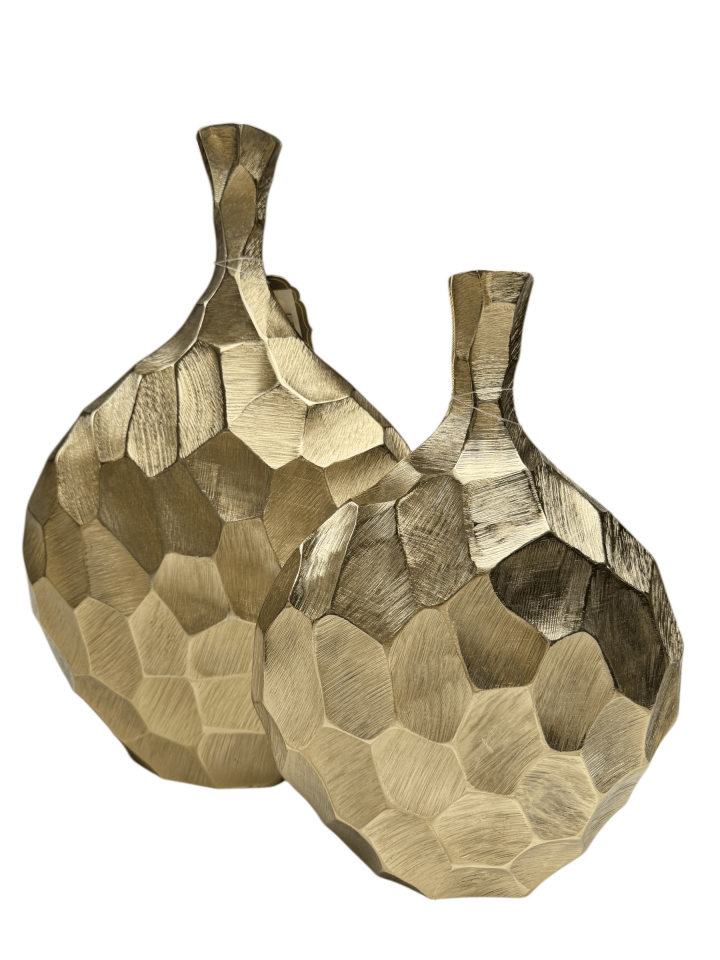 İTHAL DÖKÜM GOLD YUVARLARK YASSI VAZO