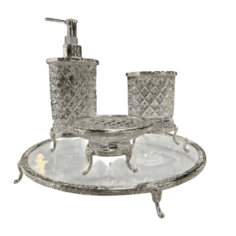 GÜMÜŞ BANYO SETİ 4 PARÇA