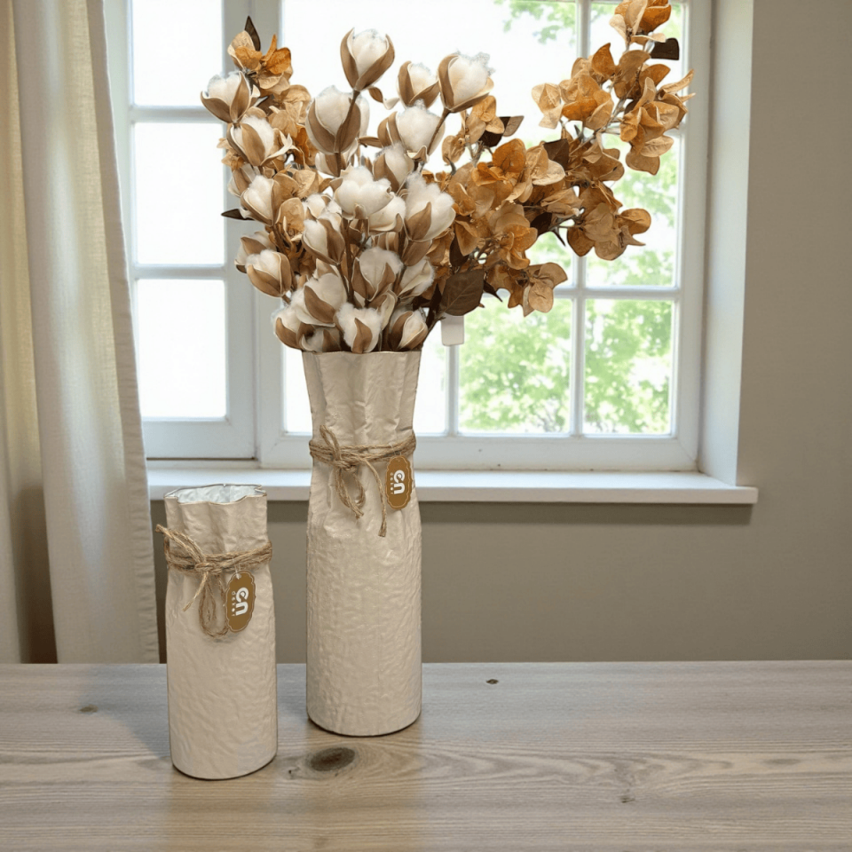 2 Lİ KIVRIMLI BOHEM VAZO