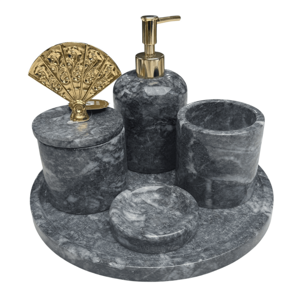 BURSA SİYAHI BANYO SETİ 7 PARÇA