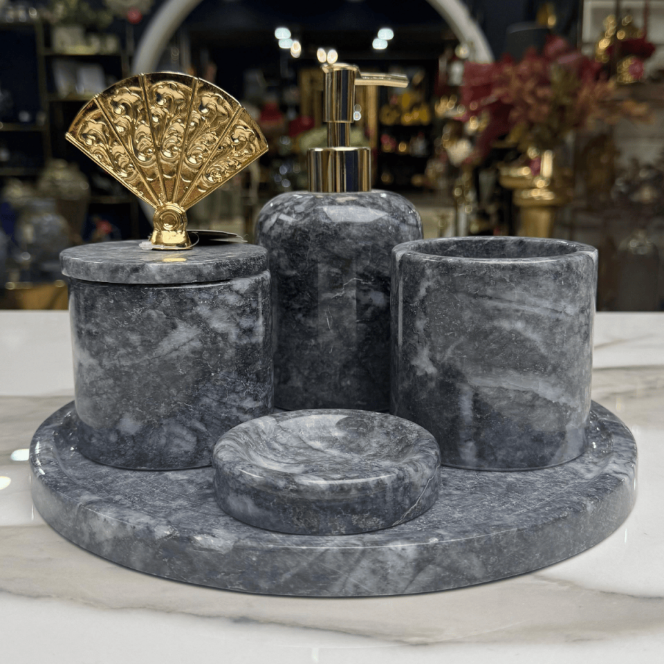 BURSA SİYAHI BANYO SETİ 7 PARÇA