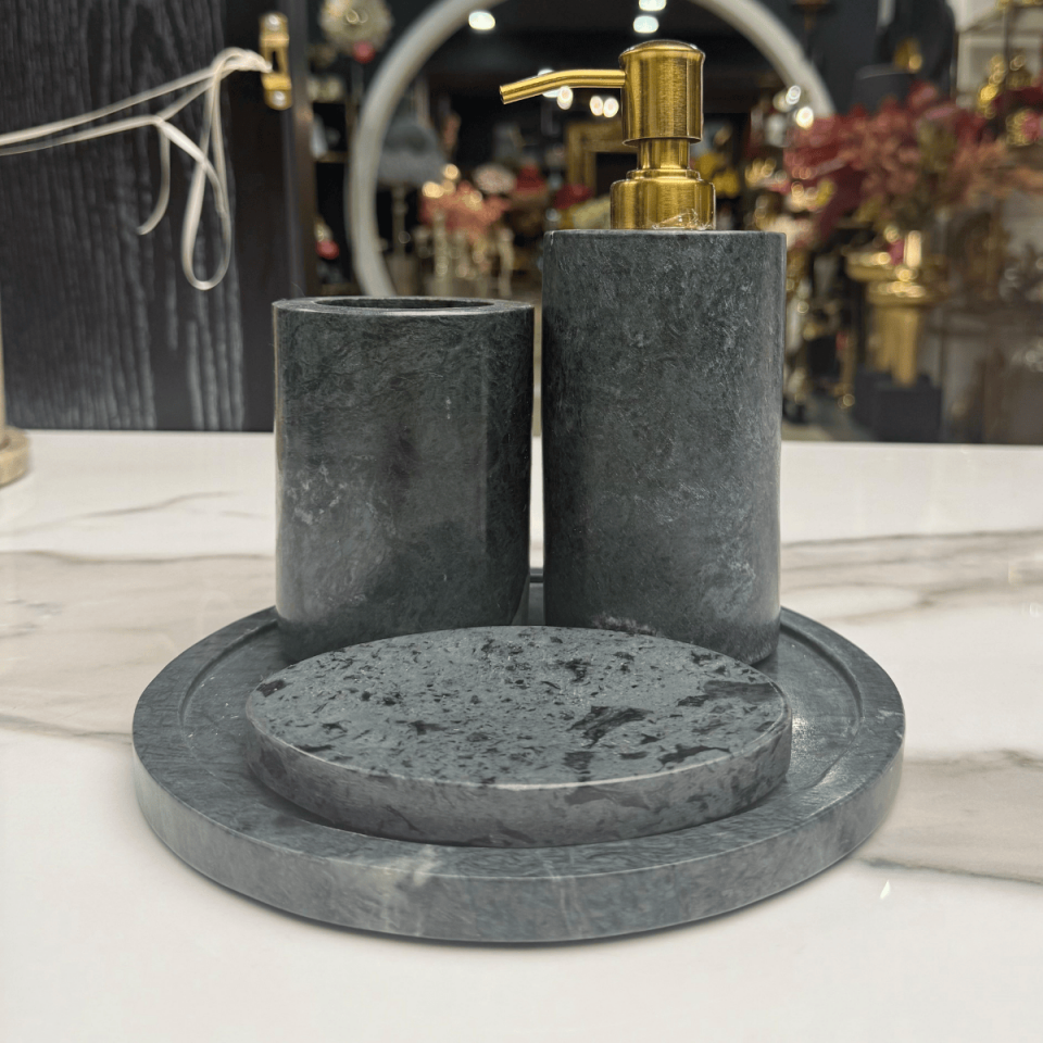 İTHAL 4 PARÇA MERMER BANYO SETİ