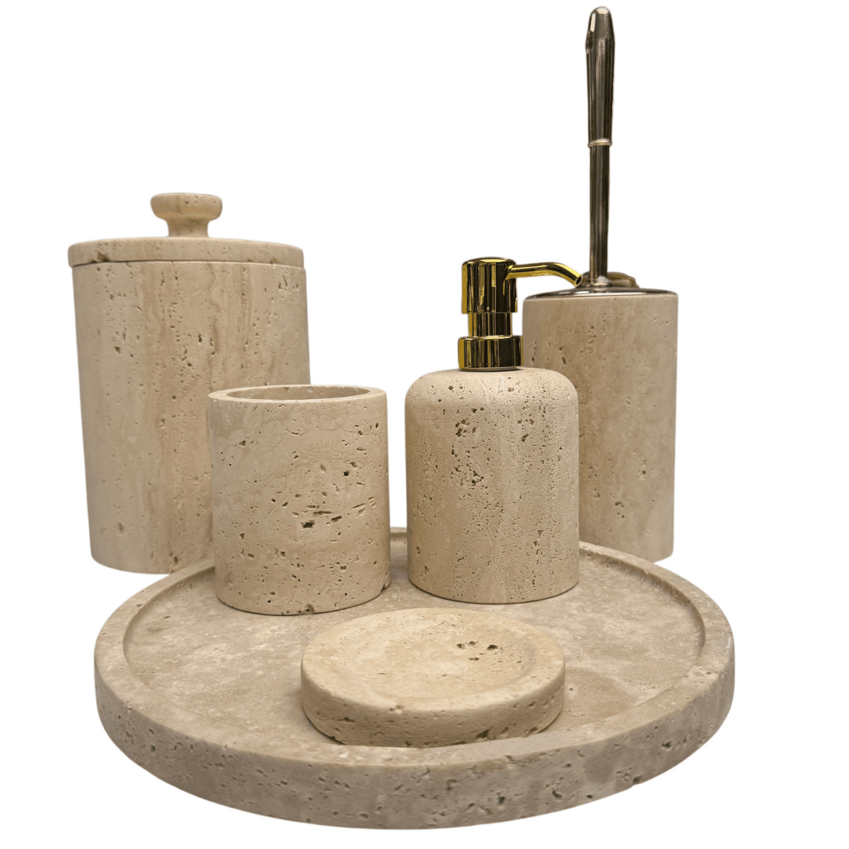 7 PARÇA TRAVERTEN BANYO SETİ