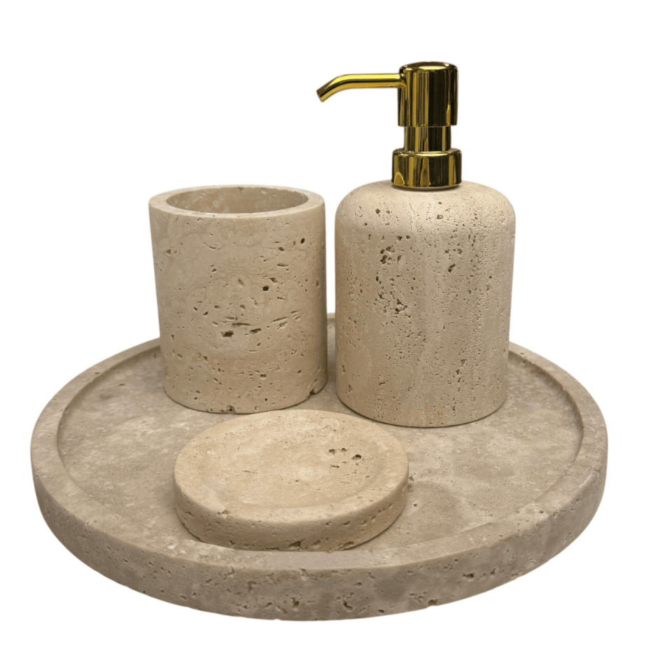 7 PARÇA TRAVERTEN BANYO SETİ