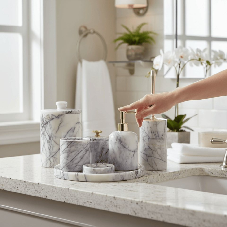 MERMER BANYO SETİ 7 PARÇA