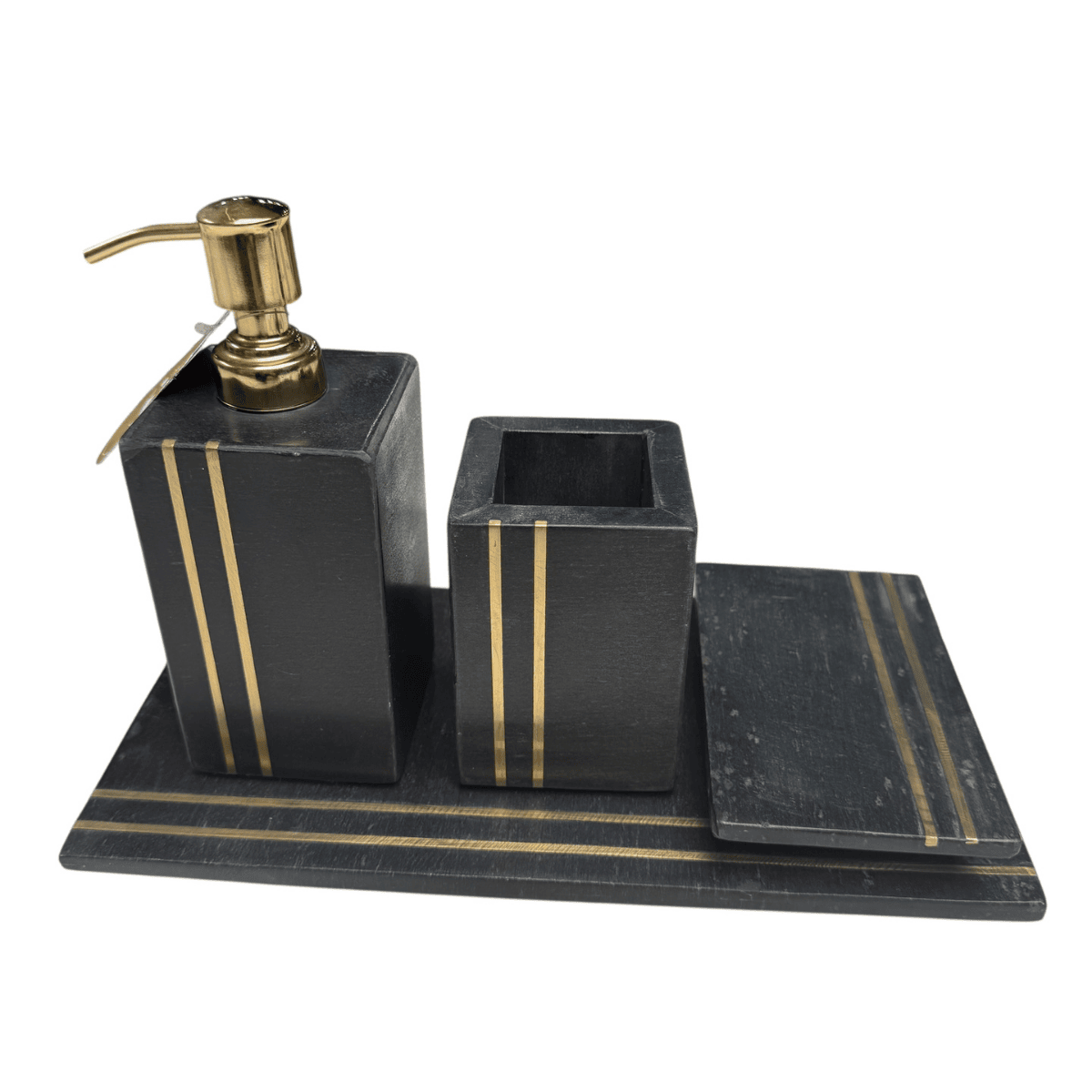 İTHAL BANYO SETİ SİYAH 4 PARÇA